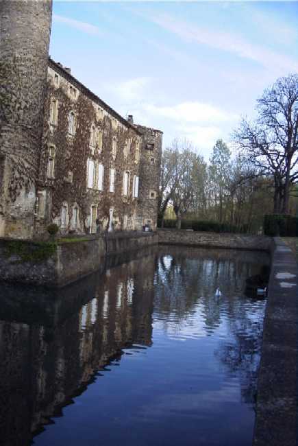 close-in view of the moat
