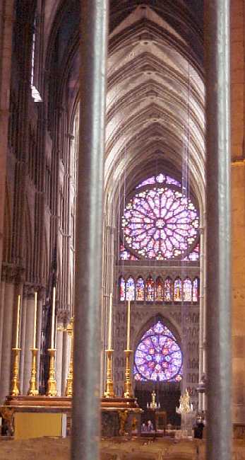 looking backwards from behind the altar