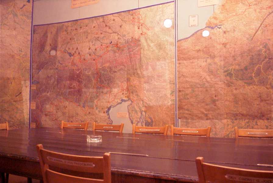 the map room where the Germans surrendered to end WWII in Europe