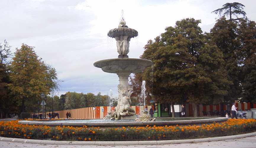 The barricade around the lake