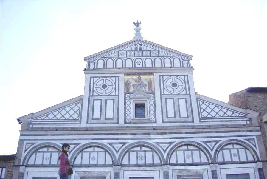 The 12th century facade of San Miniato